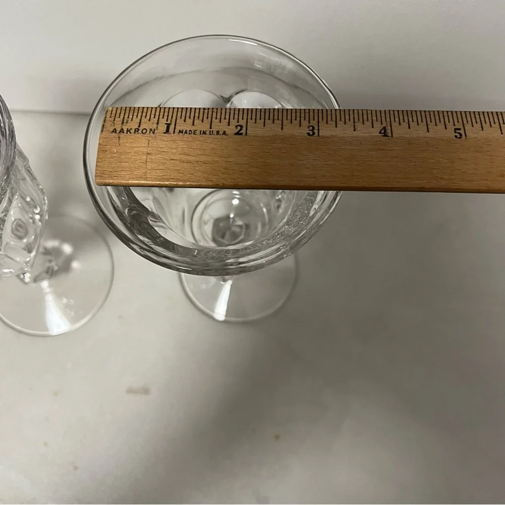 VTG Imperial Glass Old Williamsburg Elegant Clear Glass Water Wine Goblets